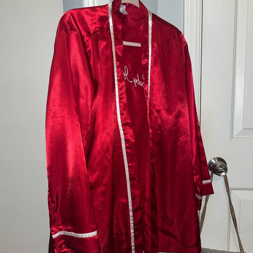 “Baby it’s cold outside” satin Pj cover Forever 21